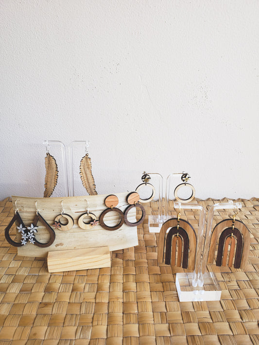 Retro Wood Earrings