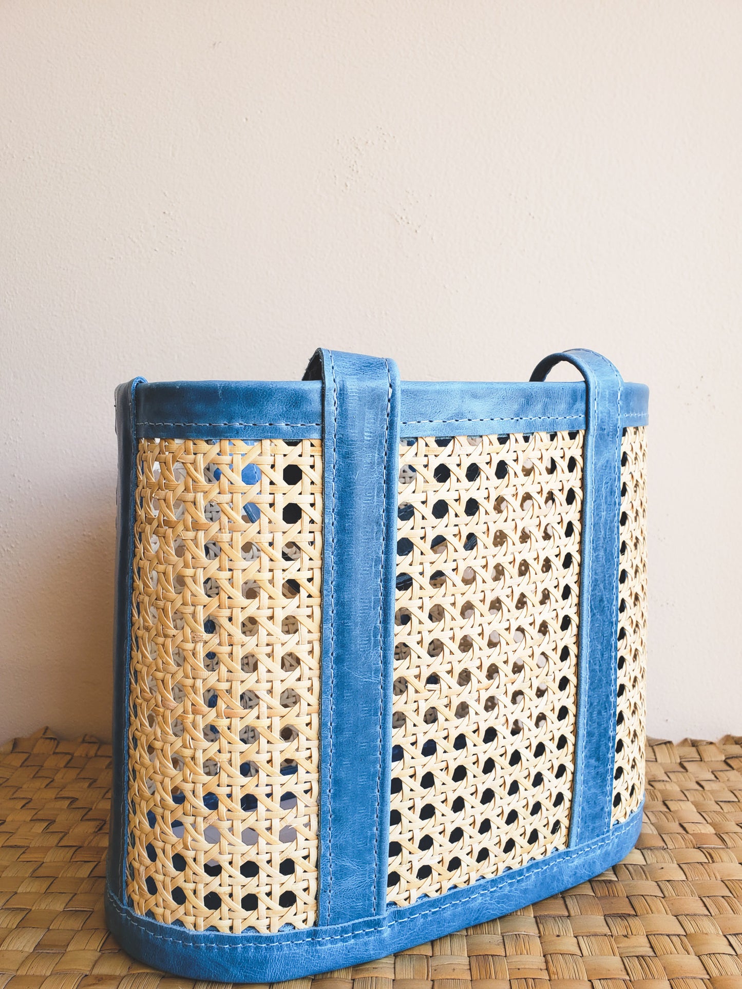 Leather Kailani Cane Tote