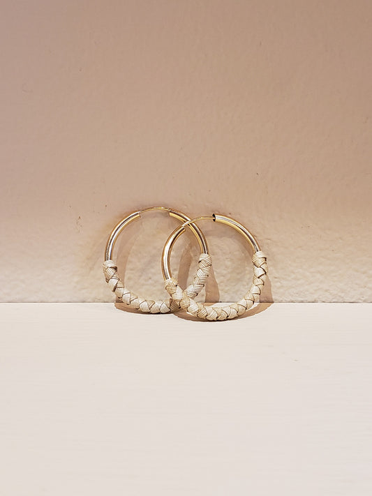 Lauhala Hoop Earrings